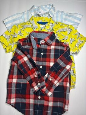 Boden Boys' Red & Navy Plaid Button-Down Shirt Bonden Janie and Jack Tommy Baham